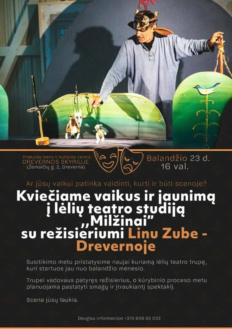 Kūrybiškas nuotykis lėlių teatro studijoje „Milžinai“