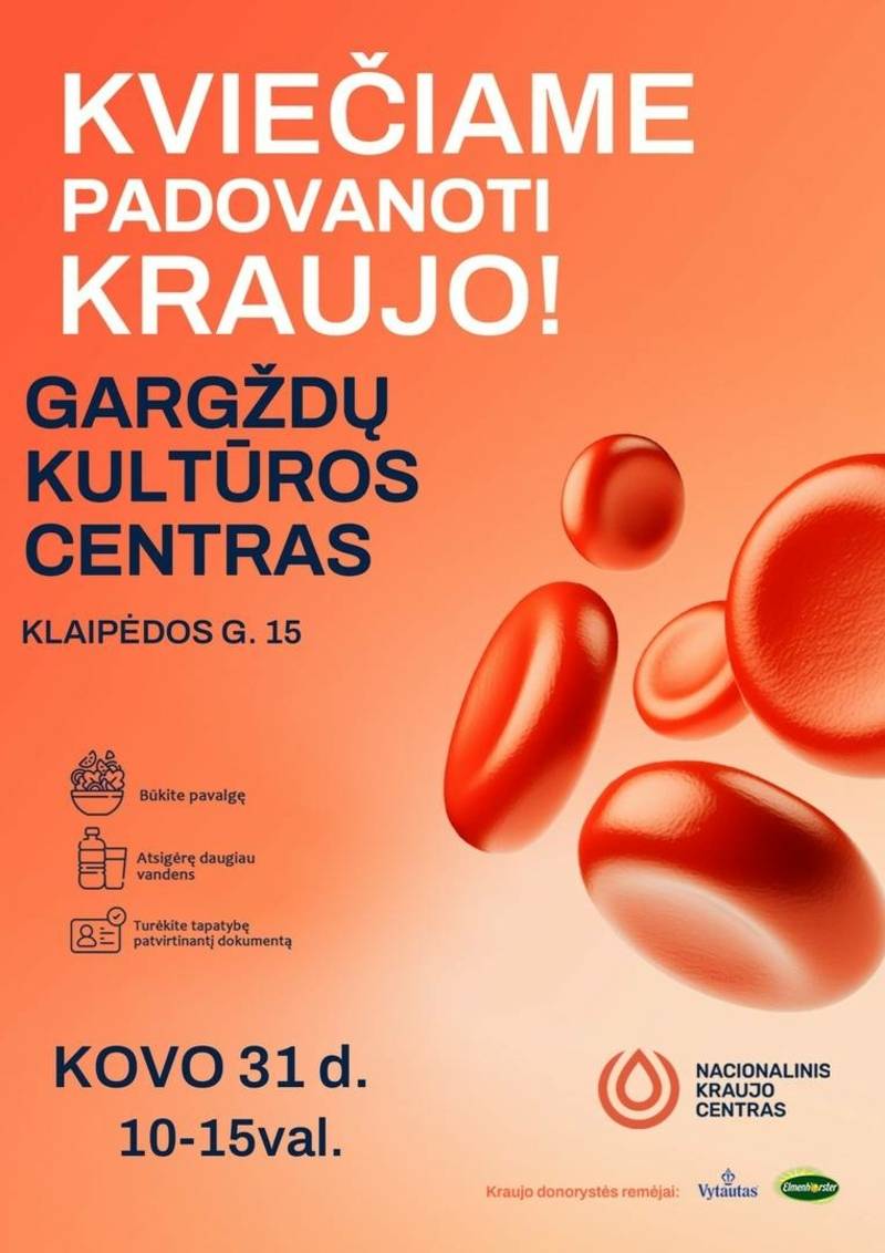 Kviečiame dovanoti kraujo