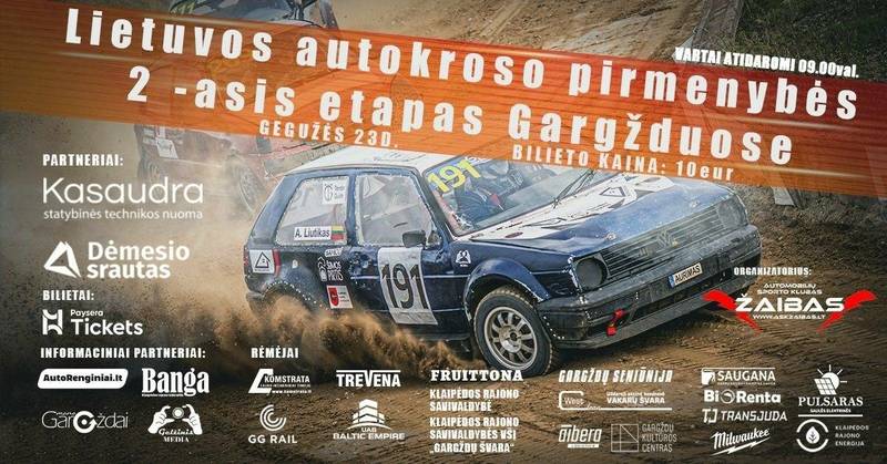 Autokroso pirmenybių etapas - Gargždai