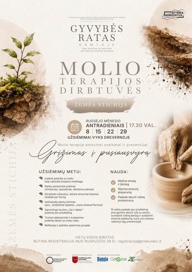 Molio terapijos dirbtuvės