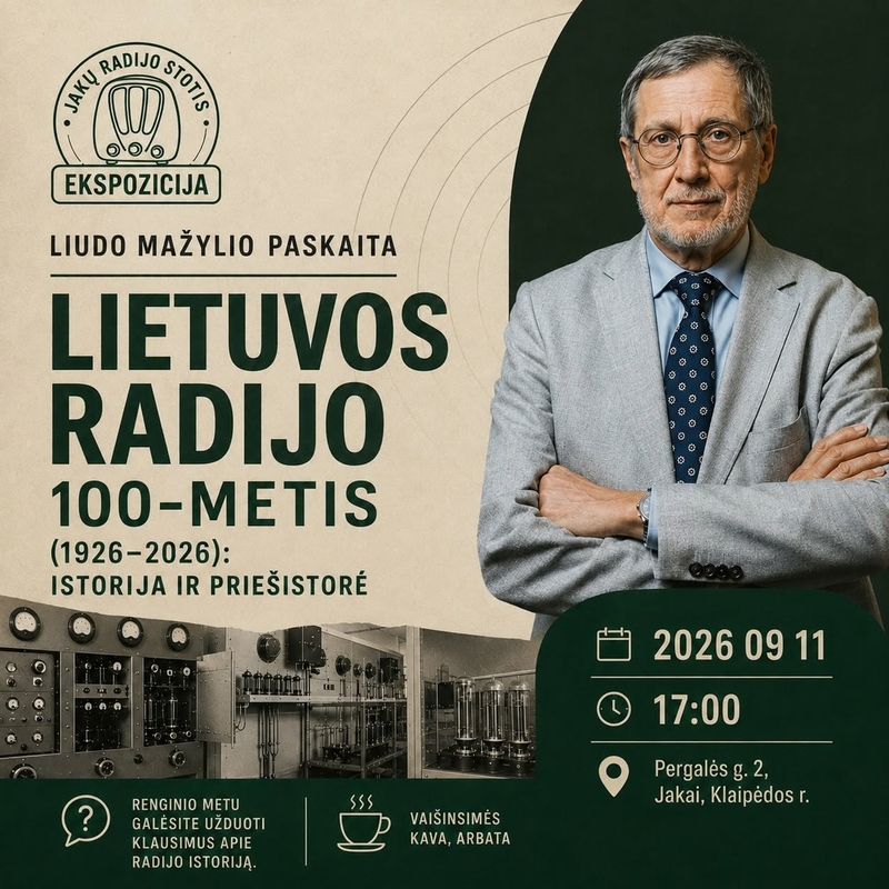 Paskaita „Lietuvos radijo 100-metis (1926-2026): istorija ir priešistorija“