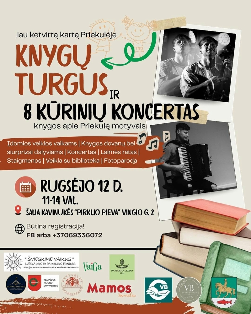 Knygų turgus ir 8 kūrinių koncertas