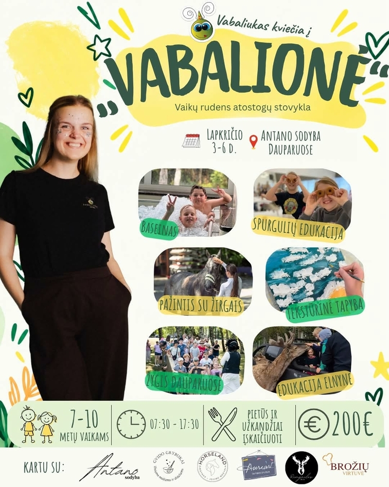 Vaikų rudens atostogų stovykla „Vabalionė“