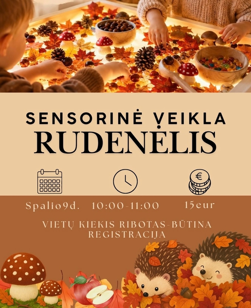 Sensorins užsiėmimas „Rudenėlis“