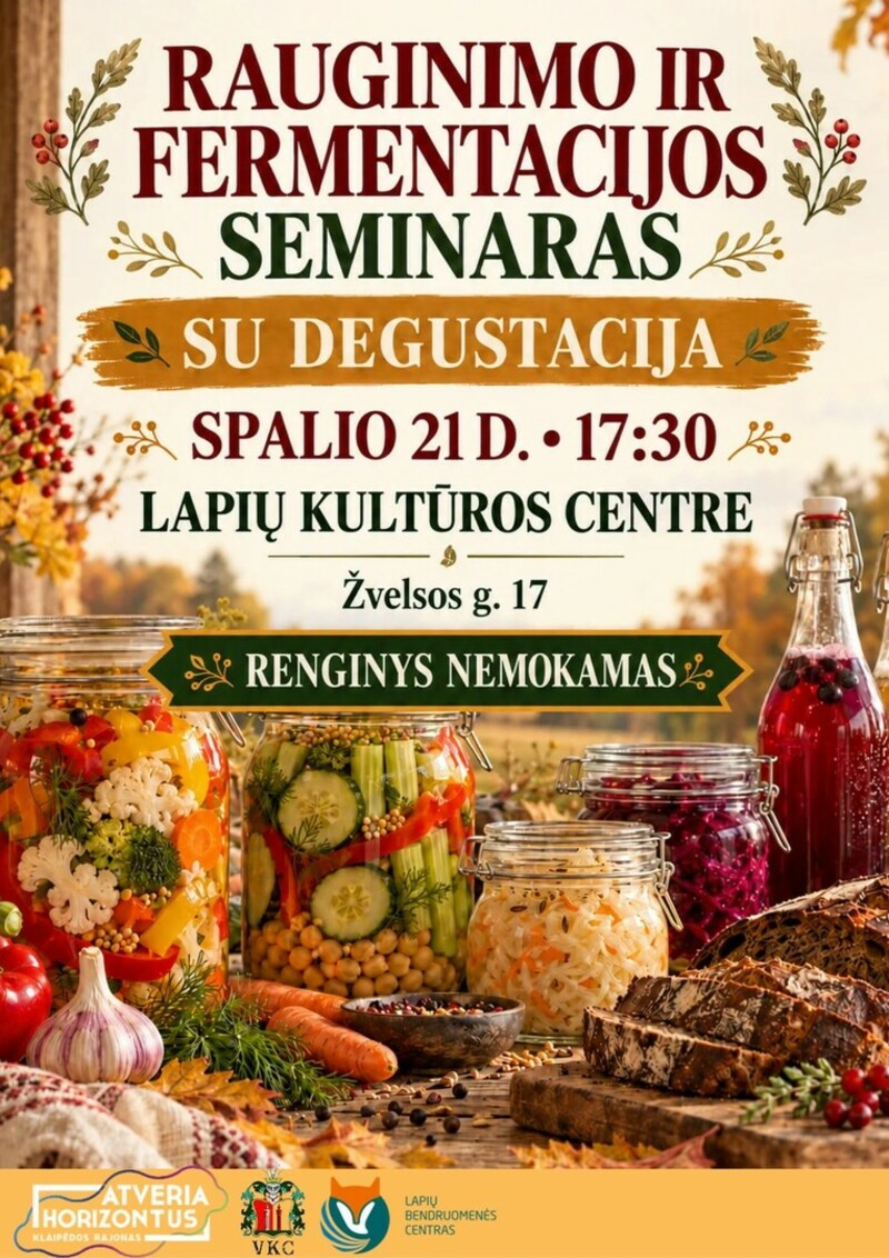 Rauginimo ir fermentacijos seminaras su degustacija 