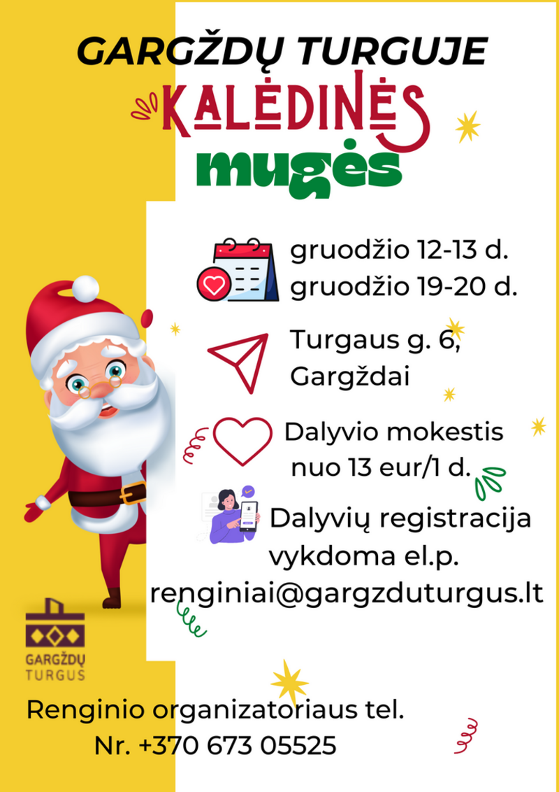 Kalėdinės mugės Gargždų turguje