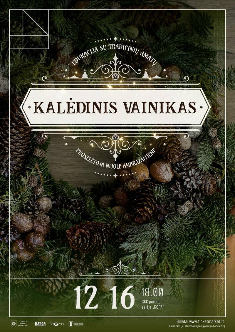 Kalėdinio vainiko edukacija Gargžduose