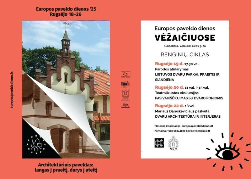 Europos paveldo dienos Vėžaičiuose - Rugsėjo 19-22 d.