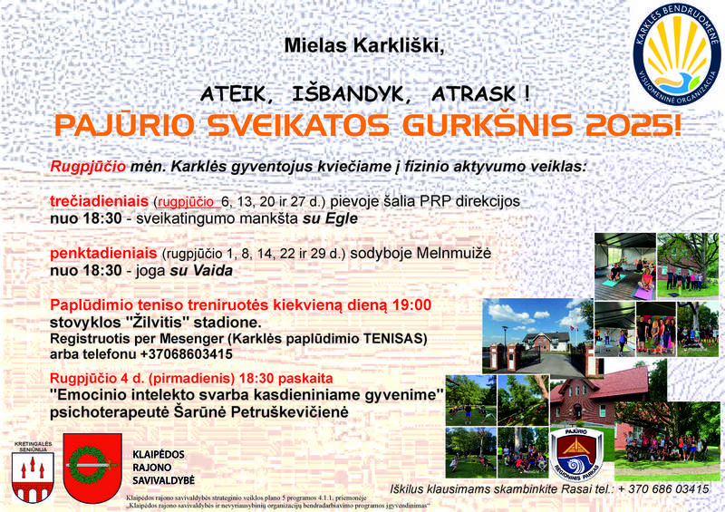 Pajūrio sveikatos gurkšnis 2025