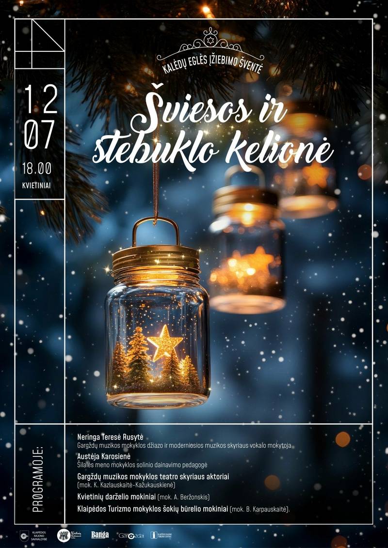 Kvietinių eglutės įžiebimo šventė „Šviesos ir stebuklo kelionė“