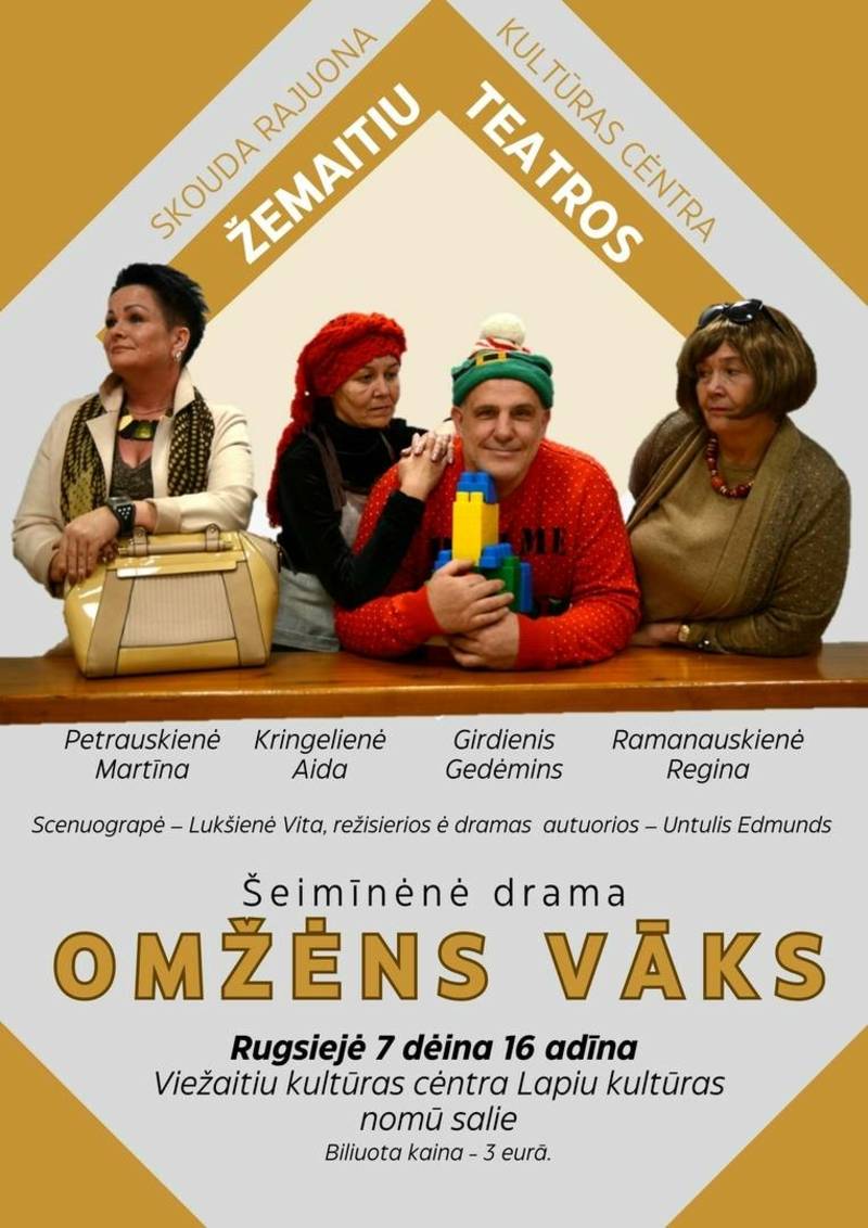 Skuodo rajono Kultūros centro Žemaičių teatro spektaklis "OMŽĖNS VĀKS