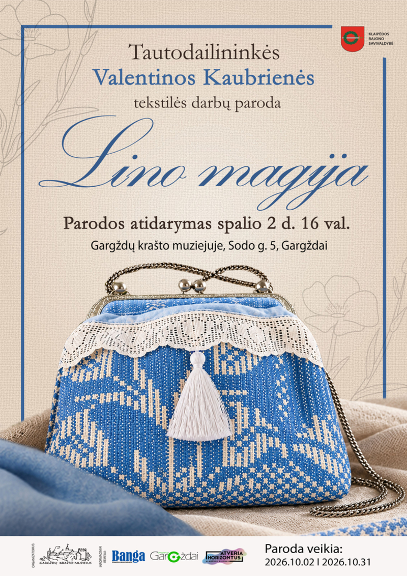 Valentinos Kaubrienės personalinė tekstilės darbų paroda „Lino magija“