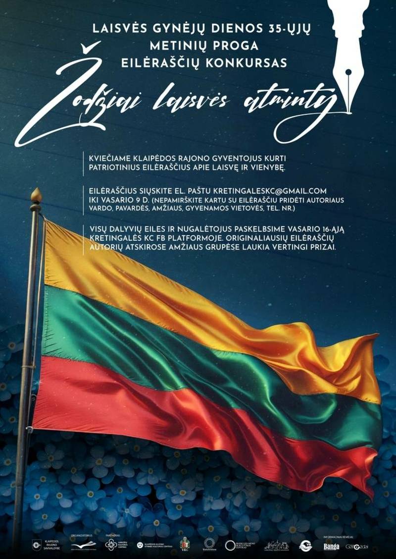 Eilėraščių konkursas "Žodžiai laisvės atminty"