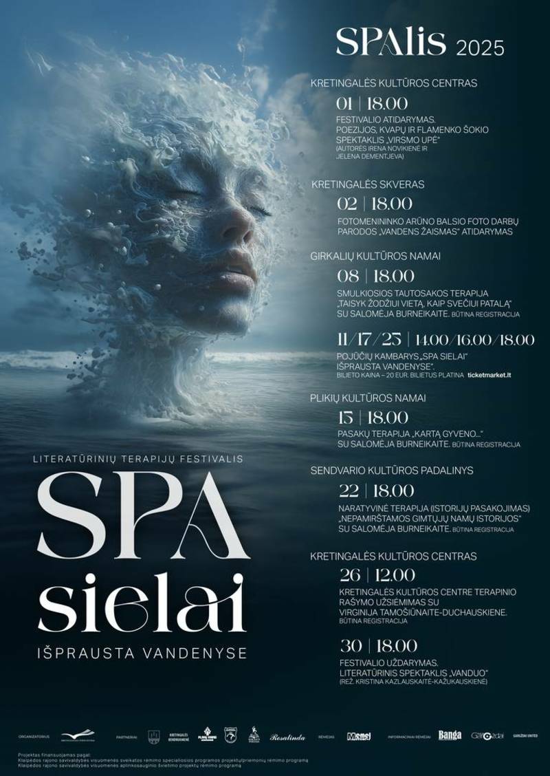 Literatūrinių terapijų festivalis "SPA sielai. Išprausta vandenyse"