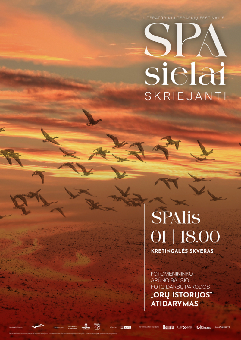 Terapijų festivalis ,,SPA sielai. Skriejanti" A. Balsio foto darbų paroda ,,Orų istorijos"