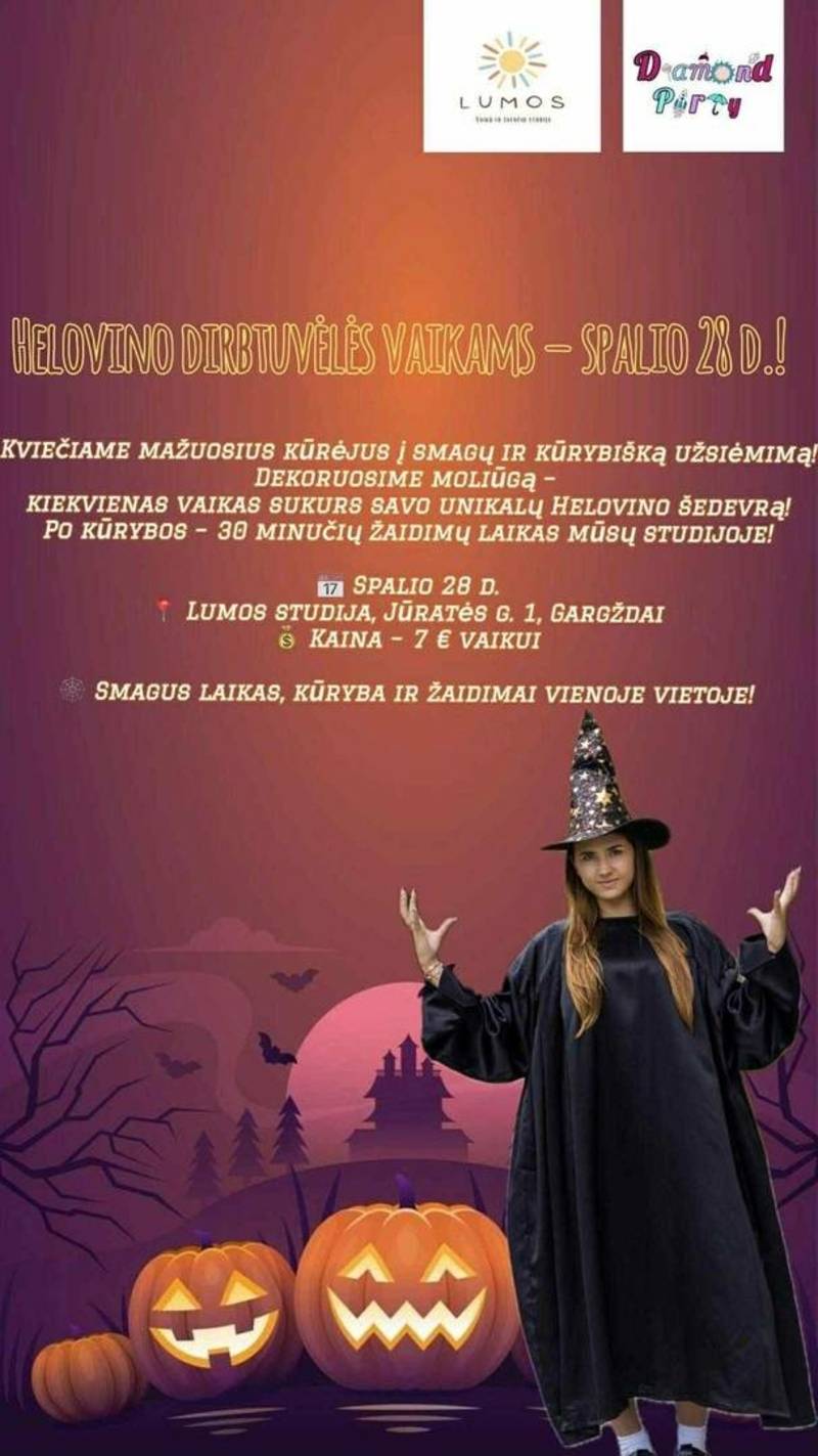 Helovino dirbtuvėlės vaikams