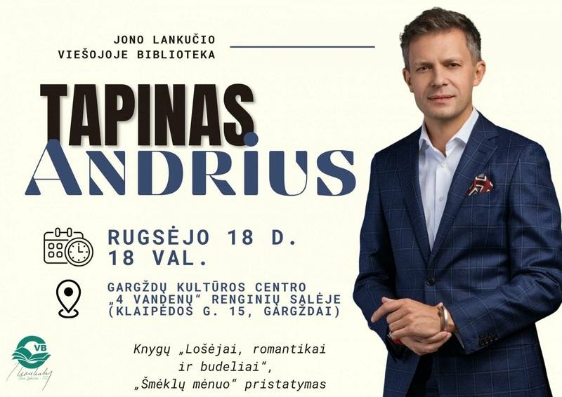 Andriaus Tapino meno knygų ir knygos „Šmėklų mėnuo“ pristatymas