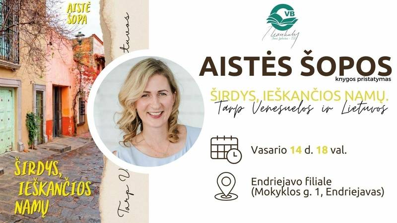 Aistės Šopos knygos pristatymas