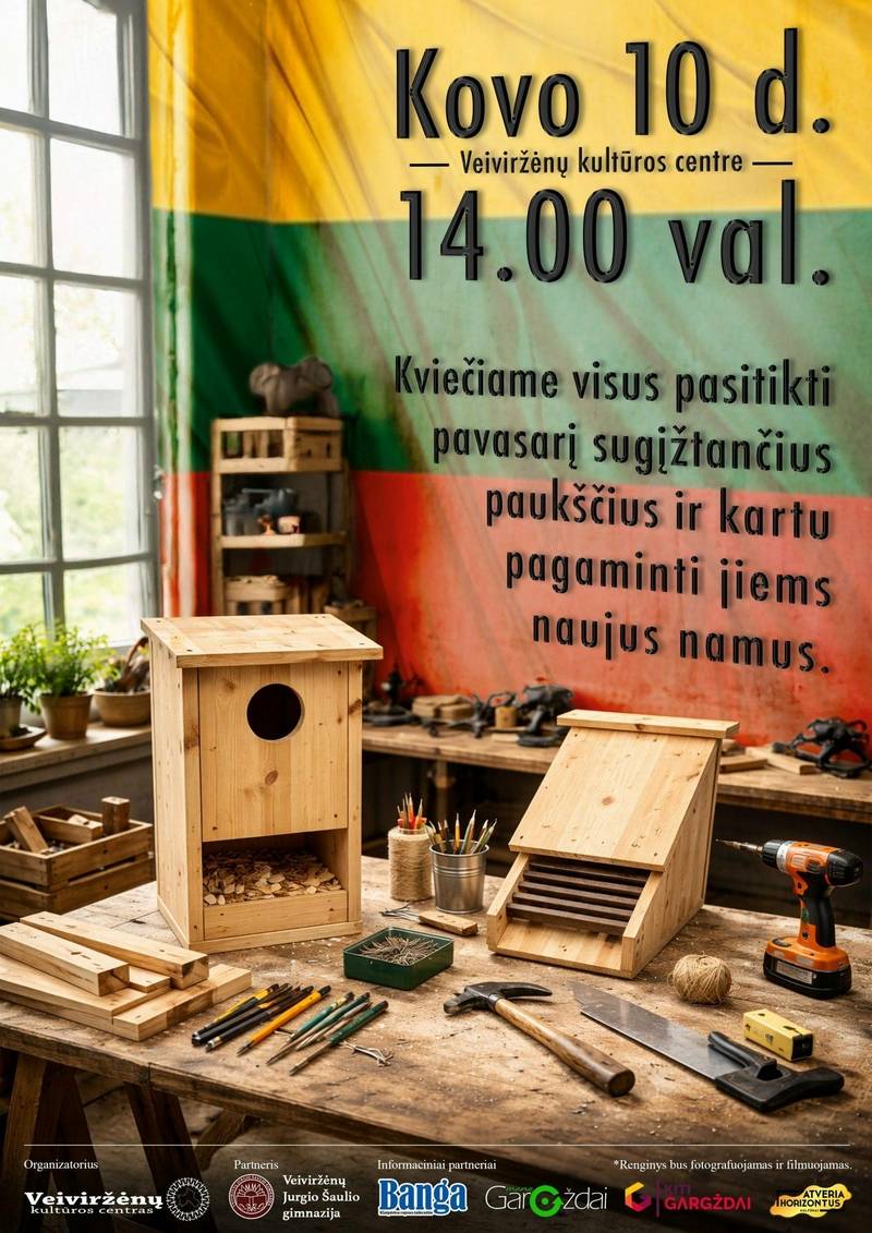 Edukacija „Laisvės inkilų gamyba“