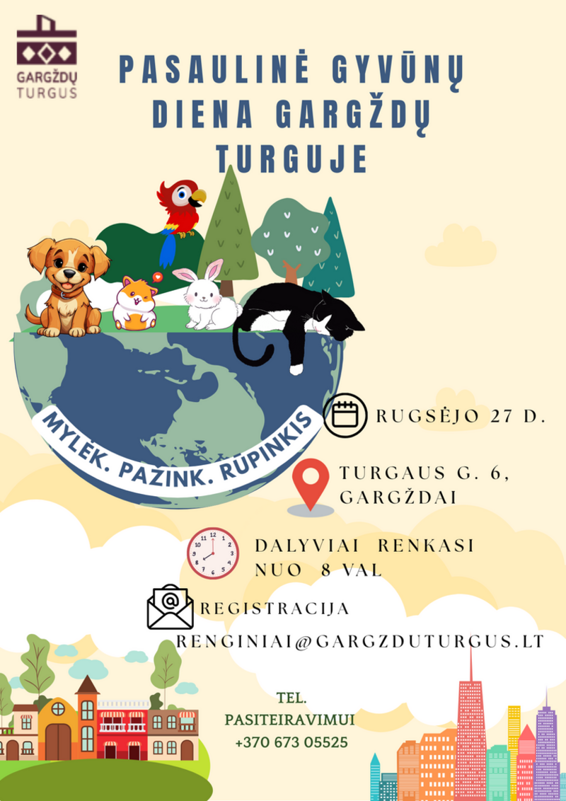 Pasaulinė gyvūnų diena Gargždų turguje