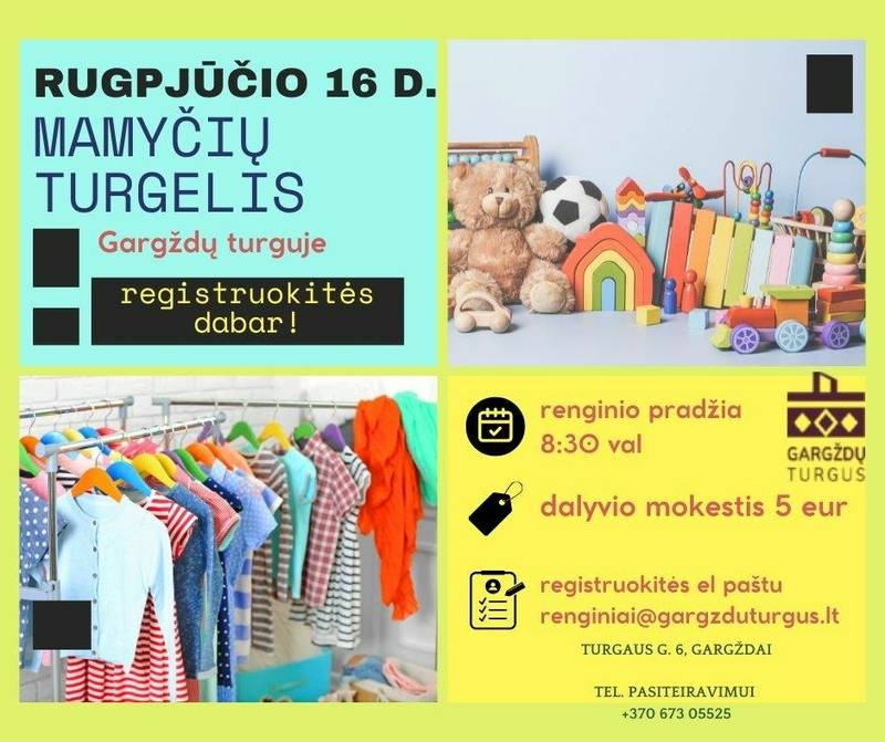 Mamyčių turgelis Gargždų turguje