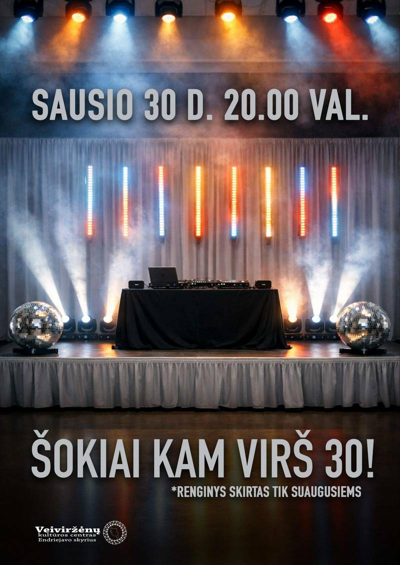 Šokiai kam virš 30 Endriejave!