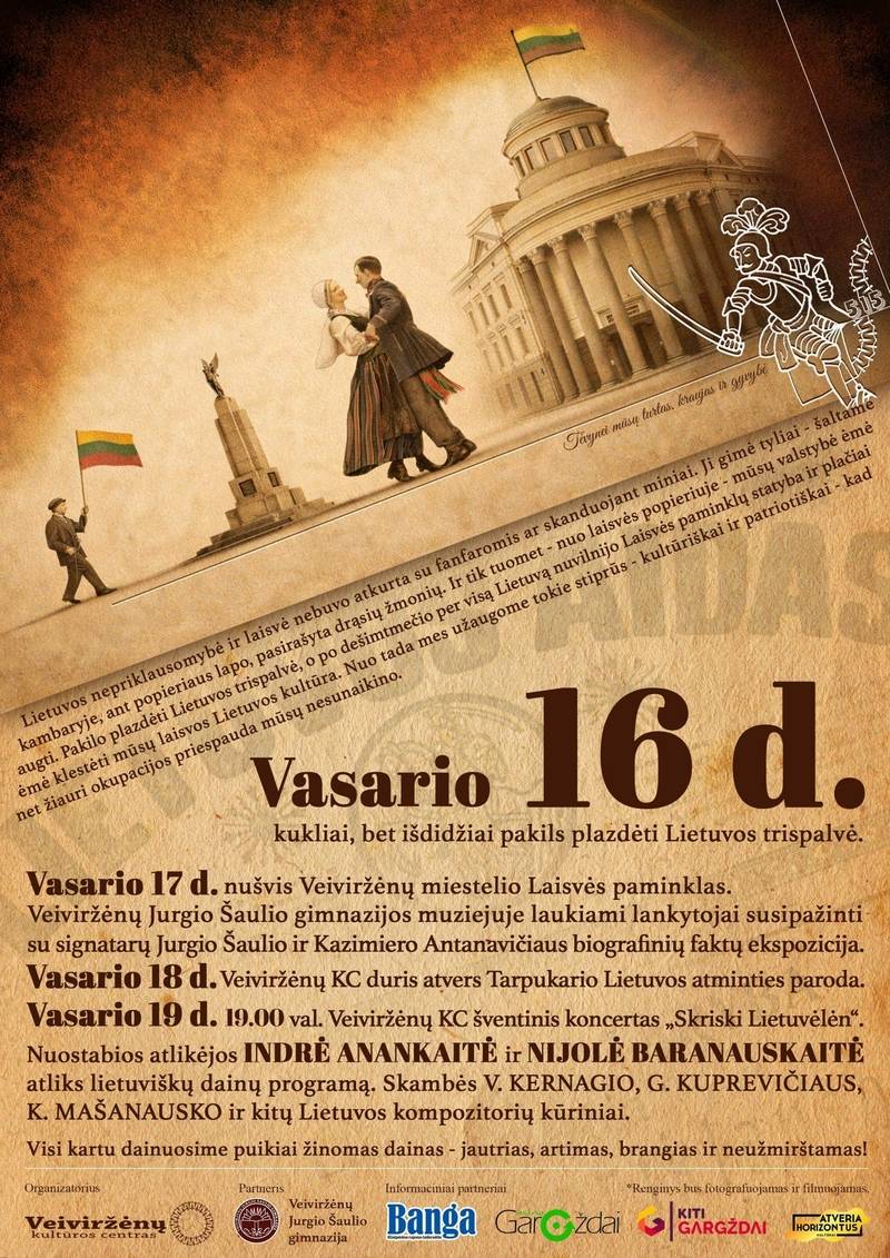 Vasario 16-osios minėjimas Veiviržėnuose